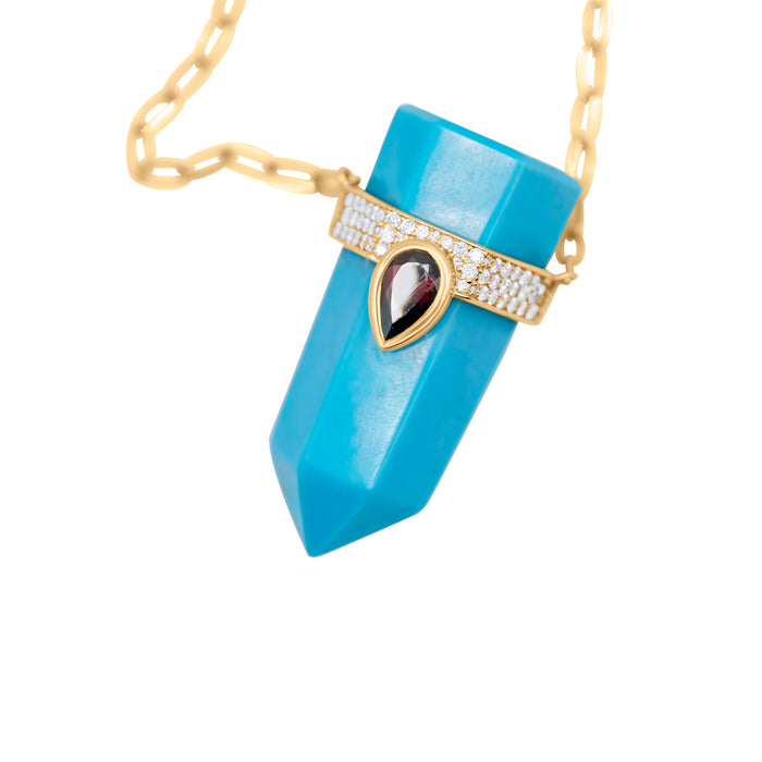 Turquoise crystal pendant